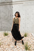 Tiered & Tied Skirt In Black