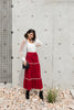 Tiered & Tied Skirt In Wine
