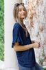 Twisted Luck Top in Navy