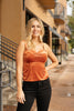Velvet Vixen Camisole In Burnt Orange