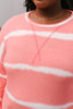Wave of Stripes Top in Coral