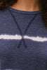 Wave of Stripes Top in Steel Blue