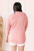 Willow Waffle Knit Top in Blush