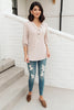 Wonderfully Waffled Top in Taupe