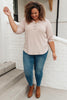 Wonderfully Waffled Top in Taupe