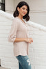 Wonderfully Waffled Top in Taupe