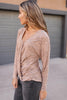 Wrapped With Spots Top in Taupe