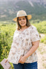 Bliss Swiss Dot Floral Top In Ivory