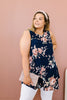 Blooming Navy Tank