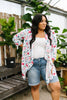 Blossoms On Subtle Stripes Cardigan