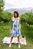 Blue Fern Tie Dye Halter Dress