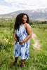 Blue Fern Tie Dye Halter Dress