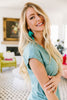 Braided Trim Turquoise Top