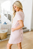 Buttoned To A T-Shirt Dress In Pink