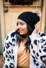 Cable Knit Beanie In Black