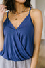 Charlize Surplice Tank In Blueberry