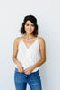 Charlize Surplice Tank In Ivory