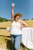 Charlize Surplice Tank In Ivory