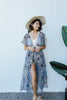 Chiffon Medallions Long Kimono