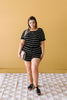 Comfort Stripes Romper In Black
