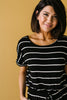 Comfort Stripes Romper In Black
