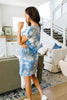 Tie Dyed Comfort T-Shirt Dress In Blue