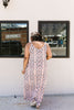 Coral Snakeskin Maxi Dress