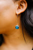 Crystal Drop Earrings In Sapphire