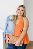 Daisy Woven Cami In Coral