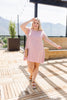Don't Blink Pink & Ivory Striped Dress