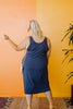 Easy Living Tank Dress In Charcoal