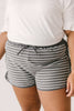 Varsity Stripes Bottoms in Charcoal