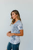Fading Away Leopard V-Neck In Navy