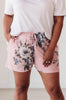 Floral Wild Side Lounge Bottoms In Mauve