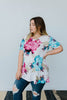 Grand Design Pink Floral V-Neck