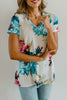 Grand Design Pink Floral V-Neck