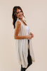 Gauzy Bohemian Cardi Vest In Taupe