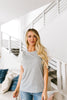 Heather Eyelet Sleeve Top