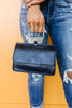 Inner Circle Clutch In Midnight Blue