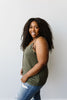 Just A Little Wild Camisole In Olive