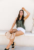 Just A Little Wild Camisole In Olive