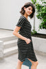 Just Skating By Striped T-Shirt Dress