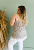 Lace Trimmed Knit Cami In Leopard