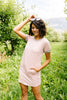 Later Skater T-shirt Dress With Gray Trim