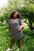 Later Skater T-shirt Dress With Hot Pink Trim