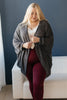 Slouchy Vibe Cardigan in Charcoal