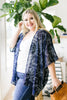 Mini Mosaic Kimono In Navy