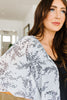 Mini Mosaic Kimono In White