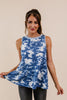 Moody Blue Thermal Tie Dye Top