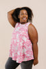Moody Pink Thermal Tie Dye Top